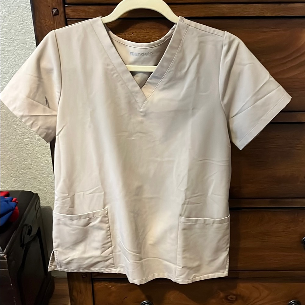 Mandala Beige Scrub Top